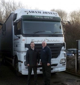 Adam Jones (left) with Tim Jackson, Managing Director of SOMERSTOTALKARE.